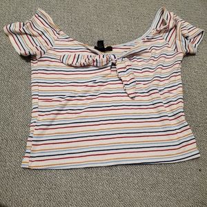 Tie Front Rainbow Shirt